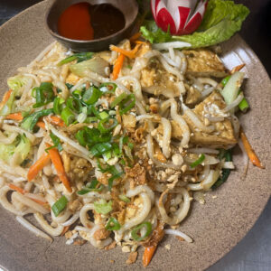 vegetarisch udon xao dau phu